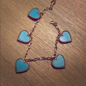 Turquoise heart bracelet